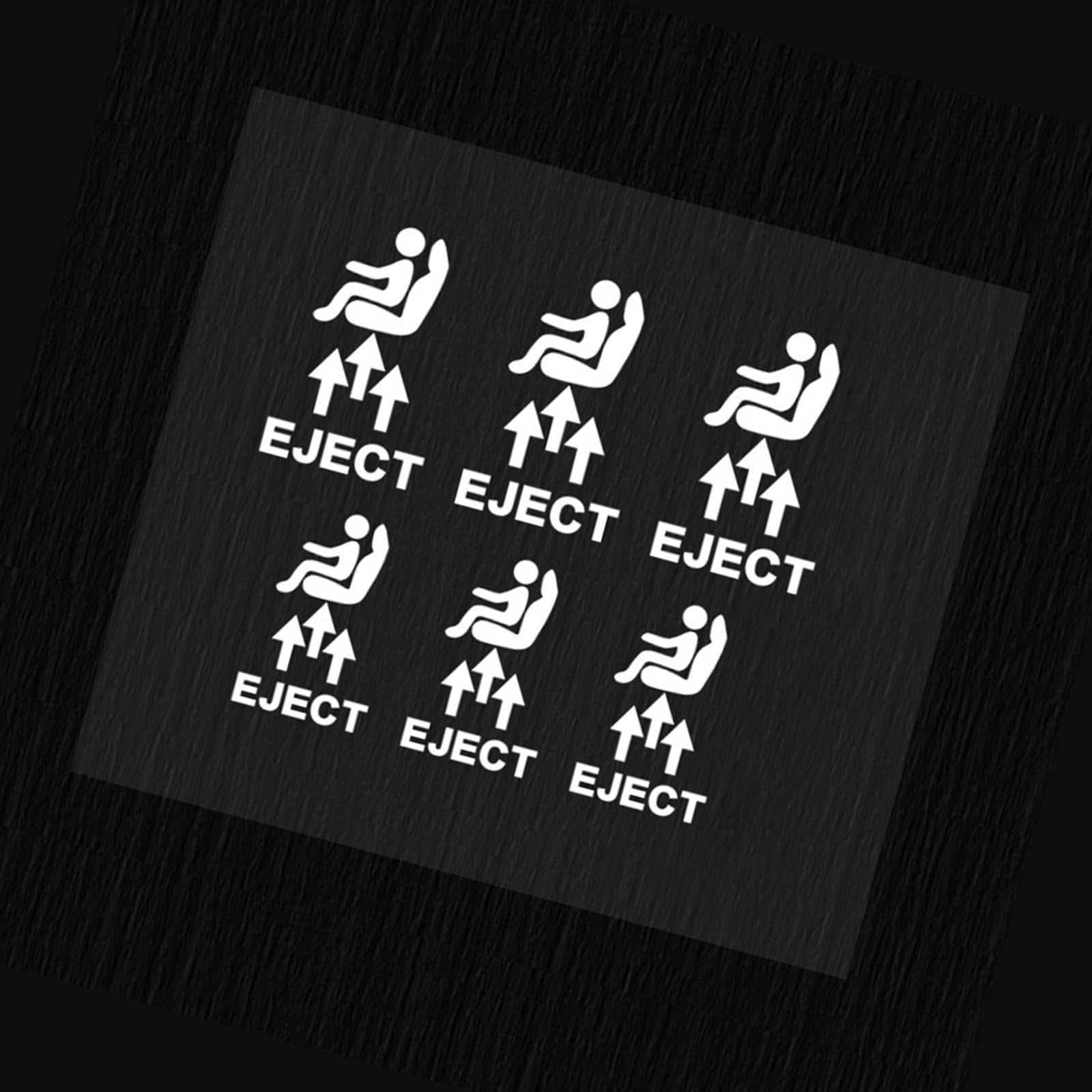 6PCS Matte Car Button Stickers, Dashboard Decals for & AC Panel Easy Install White Automotive Button Overlay Stickers