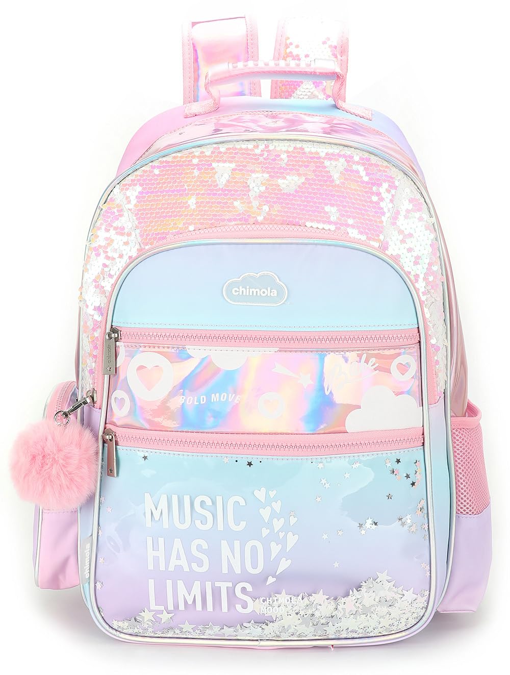 CHIMOLA Unisex Çocuk Sırt Çantası, Pembe, M
