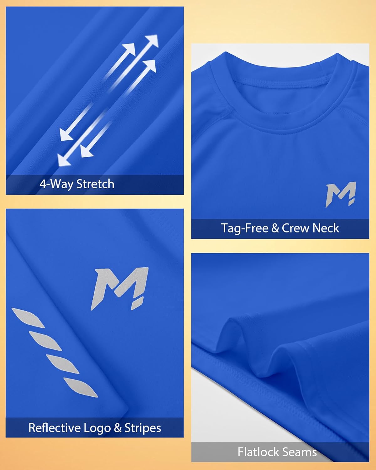 Moozava Boys Compression Thermal Shirt Long Sleeve Fleece Lined Youth Undershirt Kids Football Baseball Soccer Base Layer Top - Image 3