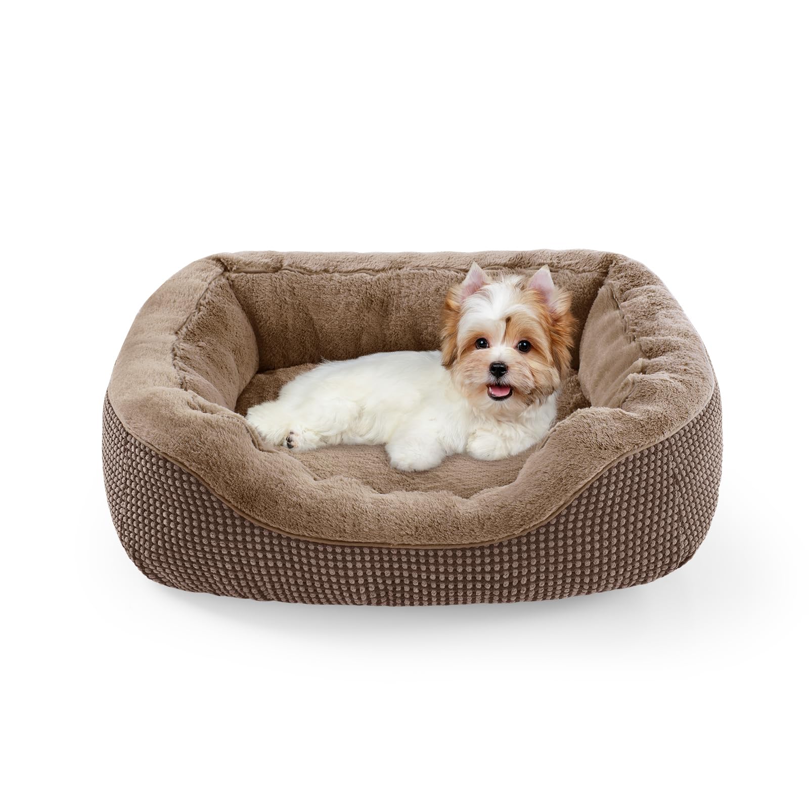 INVENHO Small Dog Bed Orthopedic Warming Soft Calming Sleeping Durable with Anti-Slip Bottom