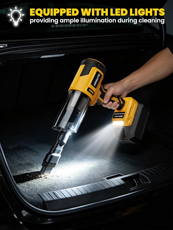 Cordless Car Vacuum Cleaner Compatible with Dewalt 20V MAX Batteries, Portable Handheld Vacuum for Pet Hair & Sand, Capable of Quick Vehicle Interior & Garage Cleanup, (Battery Not Included) by Aenkuto - Used condition - Image 13
