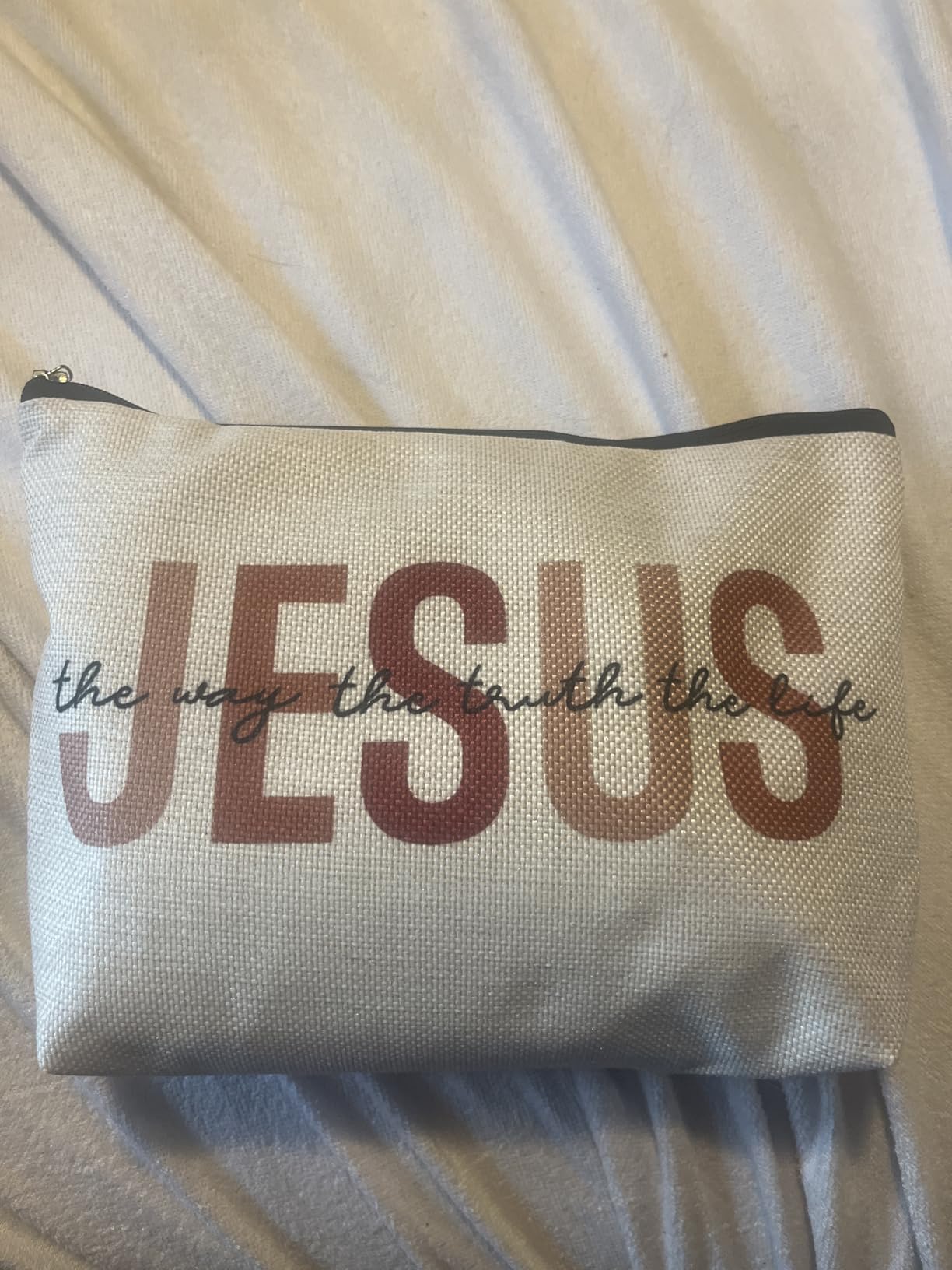 Likjad Christian Gifts Makeup Bag, Floral Christian Cosmetic Bags for Women, Galatians 5:22-23 Bible Verse Makeup Pouch, Faith Based Gifts Zipper Pouch