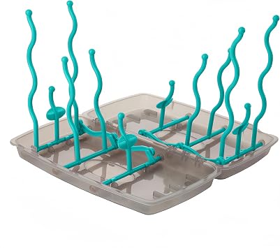 Collapsible Baby Bottle Drying Rack, Bottle Dryer Holder for Bottles, Teats, Cups, Pump Parts and Accessories Blue