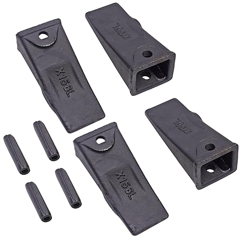 X156L - Dientes de cubo con pasadores de rodillo de 156LPN, dientes de cubo de suciedad para minicargadora, retroexcavadora, mini excavadoras, 4