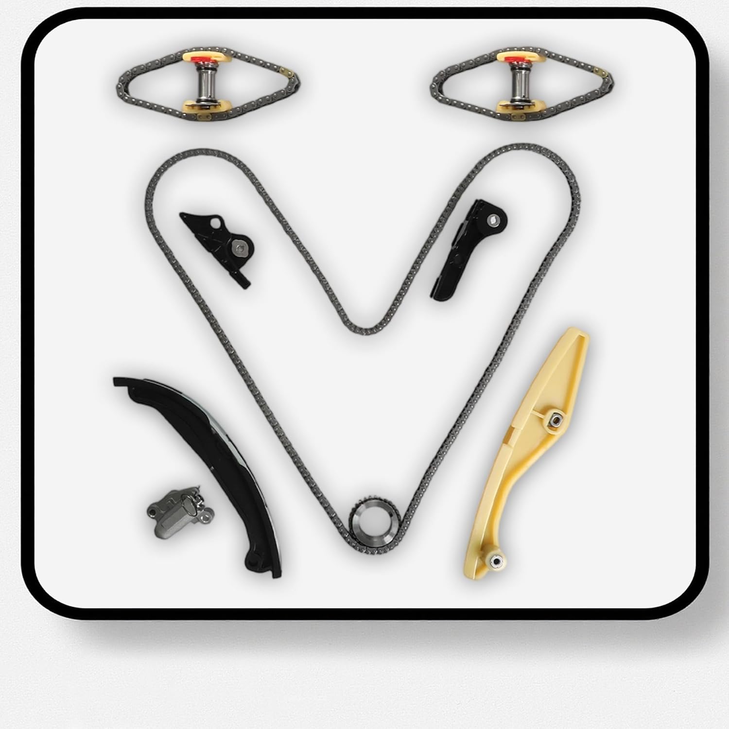 Engine Timing Chain Kit Head Gasket Bolt Set & Water Pump Fit For Ford F-150 Edge Explorer Mustang Expedition Lincoln MKS MKX Nautilus 3.5L 3.7L V6 2011-2019 HS26487PT2 BL3Z-6268-A