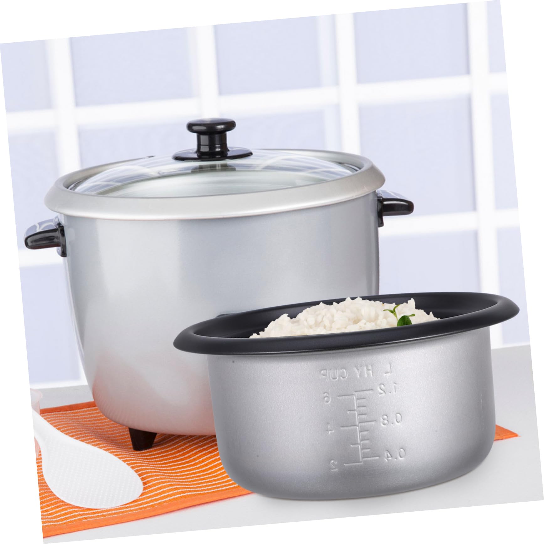 Pot Intérieur pour Cuiseur à Riz 3 L en Alliage, Remplacement Antiadhésif | Pot Interieur Cuiseur Riz, Finition Soignée, pour Cuiseur à Riz Domestique et Hôtel Style Aléatoire