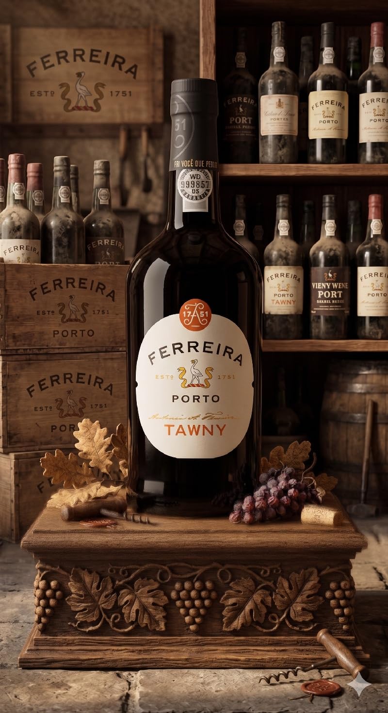 Vino de Oporto Ferreira Tawny - Vino Fortificado- 12 Botellas
