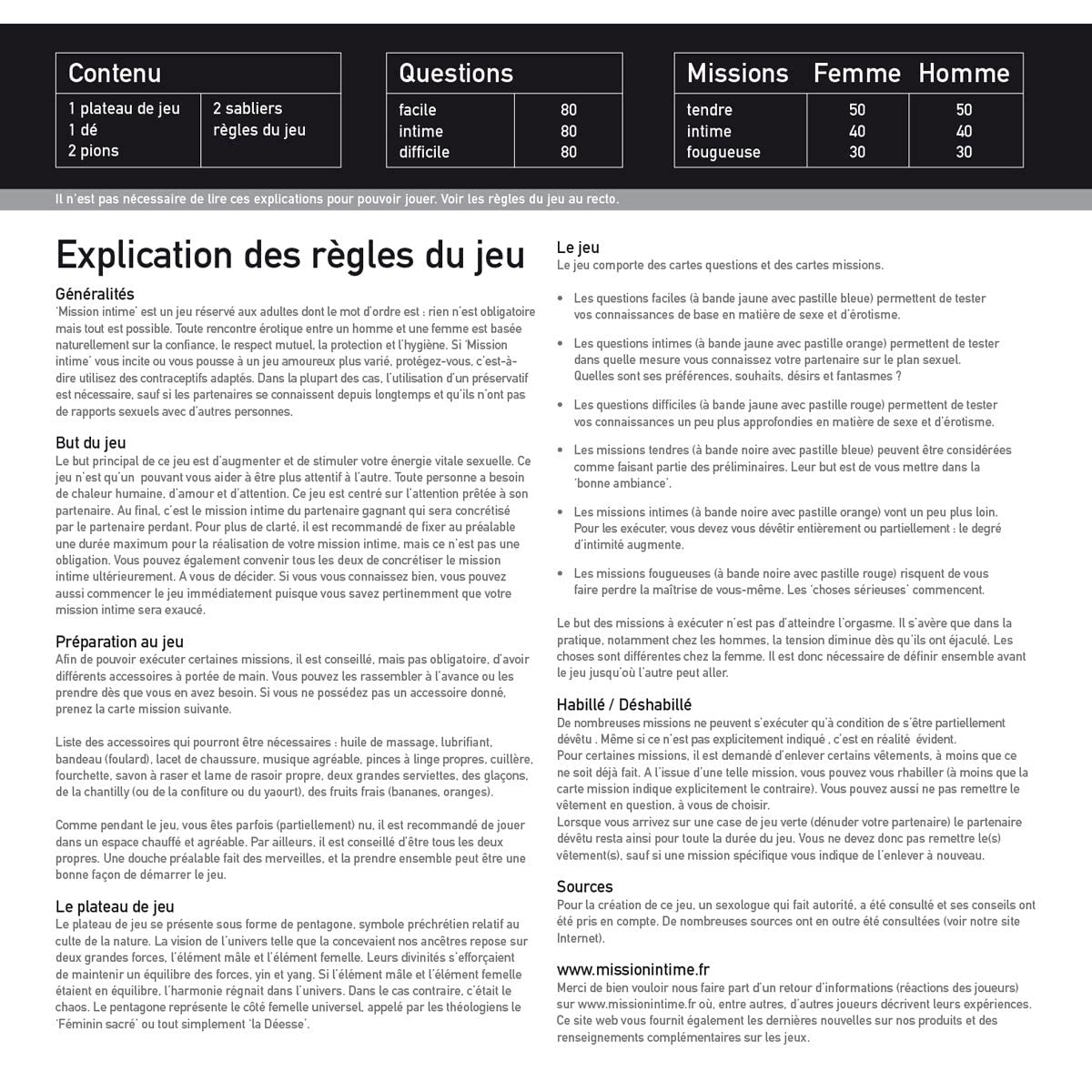 Tease & Please Mission Intime Jeu de Société pour Adultes - Jeu Sexuel Adulte Couple