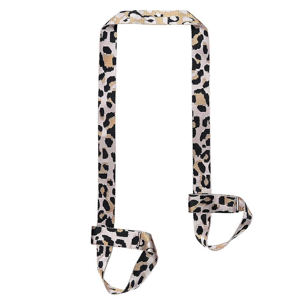 ZOOEASS Yoga Mat Strap, Adjustable Durable Yoga Mat Carrier & Stretching Strap, 5.9feet, Multiple Color Choices (Pink Leopard,5.9feet)