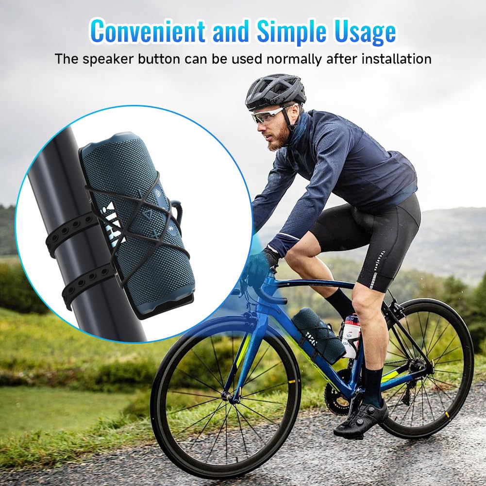 Supporto Portatile per Altoparlante Bluetooth JBL Flip 7/6/5/4/3/Flip Essential 2/Essential - Staffa Universale con Morsetto per Manubrio Bici/Scooter, Carrello da Golf e Corrimano Barca.
