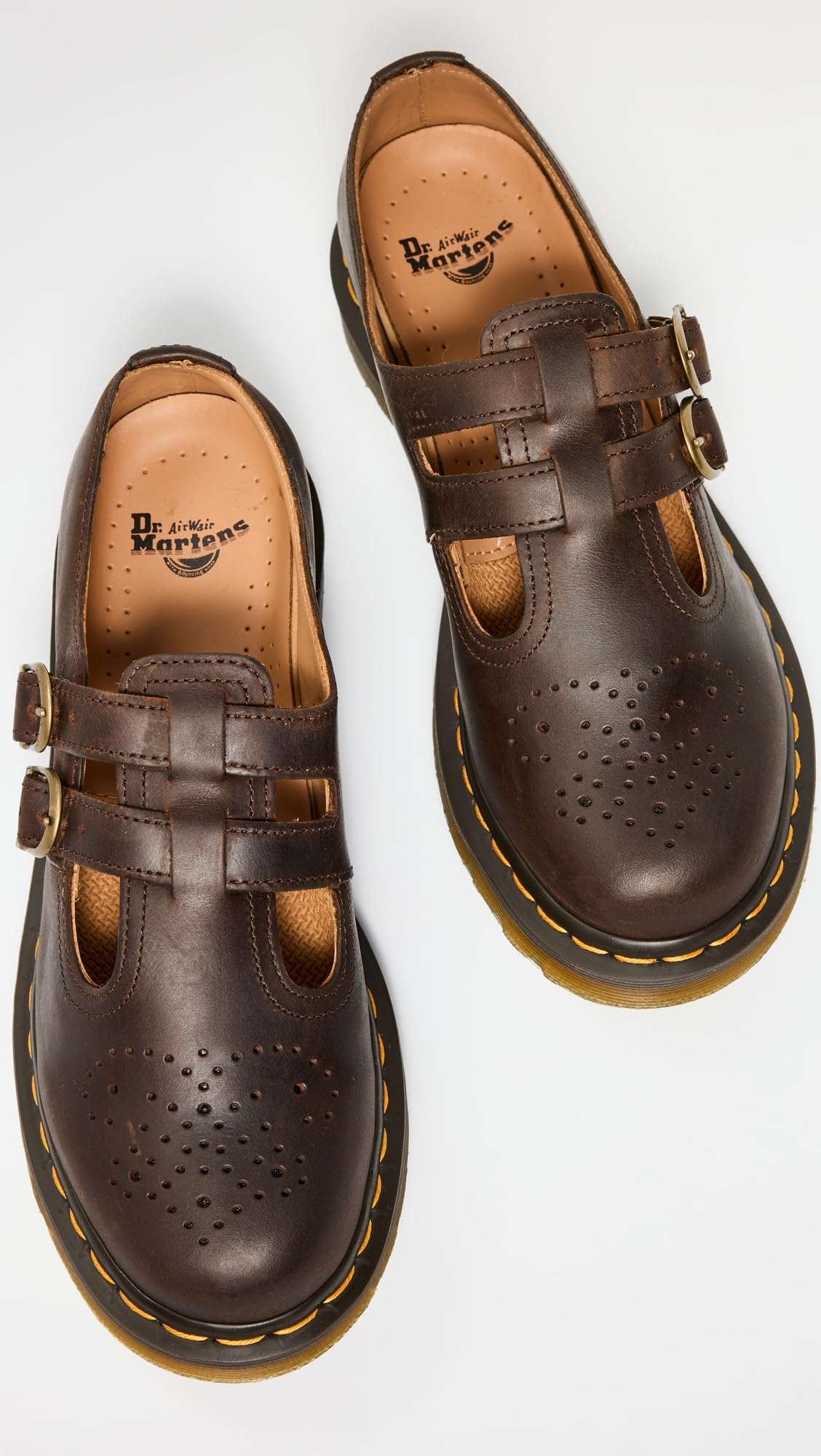 Dr. Martens 8065 Mary Jane feminino, Marrom escuro Crazy Horse, 38