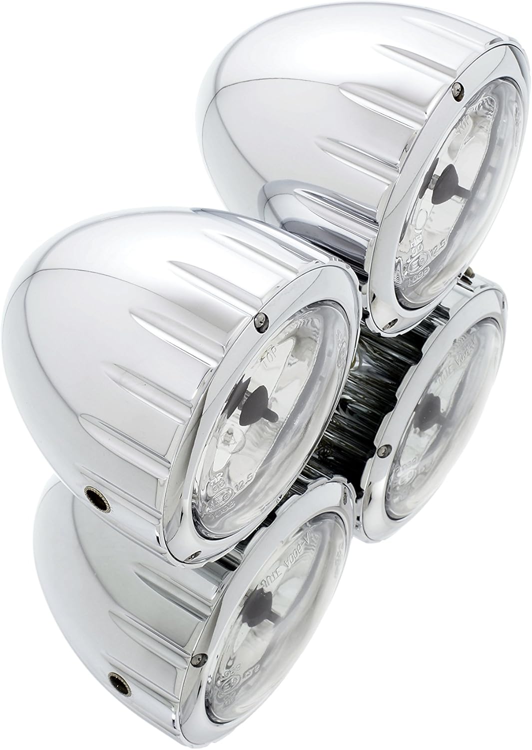 Customaccess Dual Halogen Headlight Homologated, 90 mm