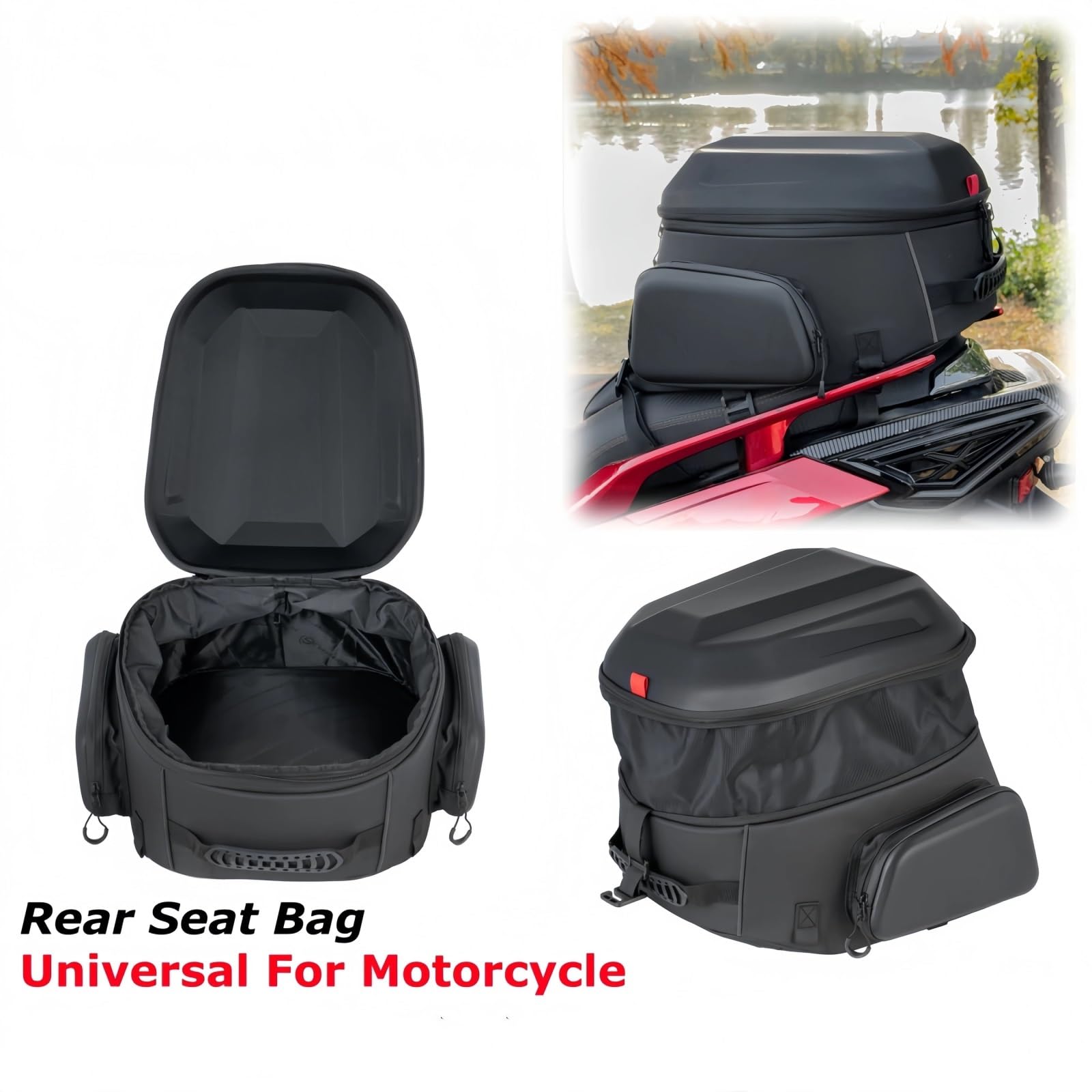 Staffa Per Valigia Portapacchi Borsa Per Casco Universale Per Sedile Posteriore Da 43L-54L Zaino Moto Bagaglio Espandibile Impermeabile Accessori Per Borse Sella Turismo