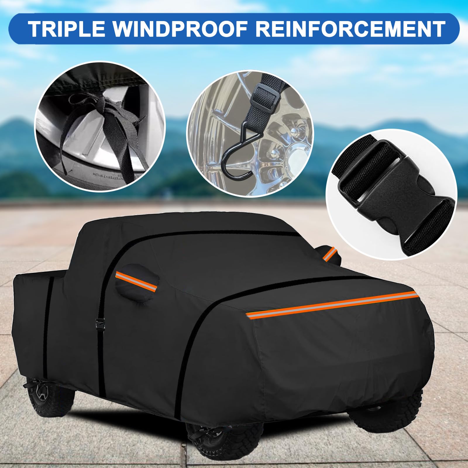 Truck Cover Fit Dodge Ram 1500 2009-2025 Quad Cab with 64 Bed and Crew Cab with 57 or — view 5