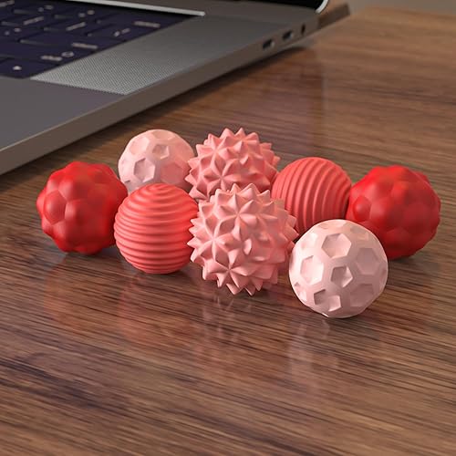 Miniatura 15 de Bolas magnéticas de silicona para ansiedad, 8 unidades, texturas de atracción, bola sensorial con carcasa de silicona para adultos, escritorio