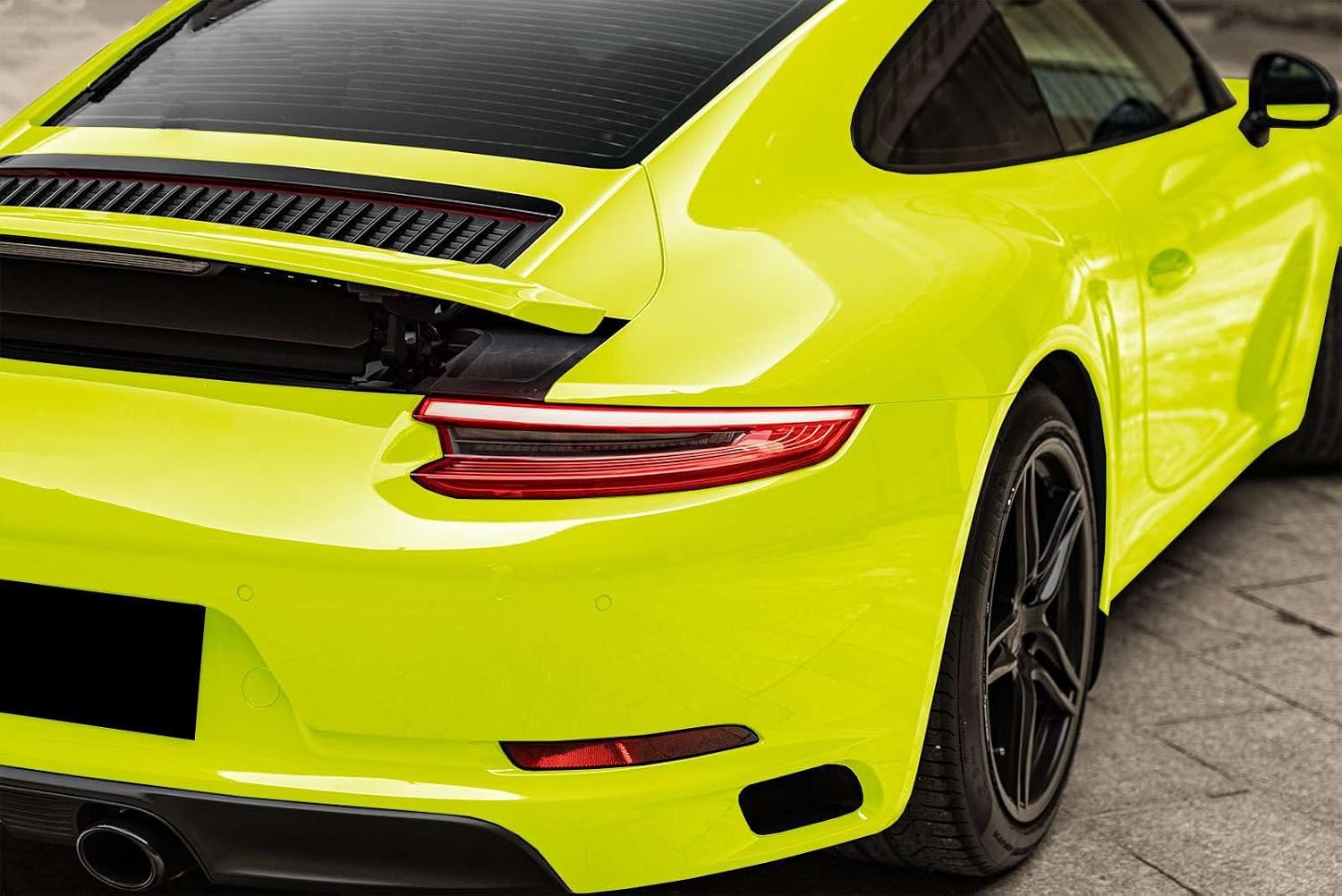 36"x60" (3FTx5FT) Lime Green Gloss Glossy Vinyl Wrap Auto Car Sticker Decal Film Sheet Bubble Free Air Release Technology with Tool Kit