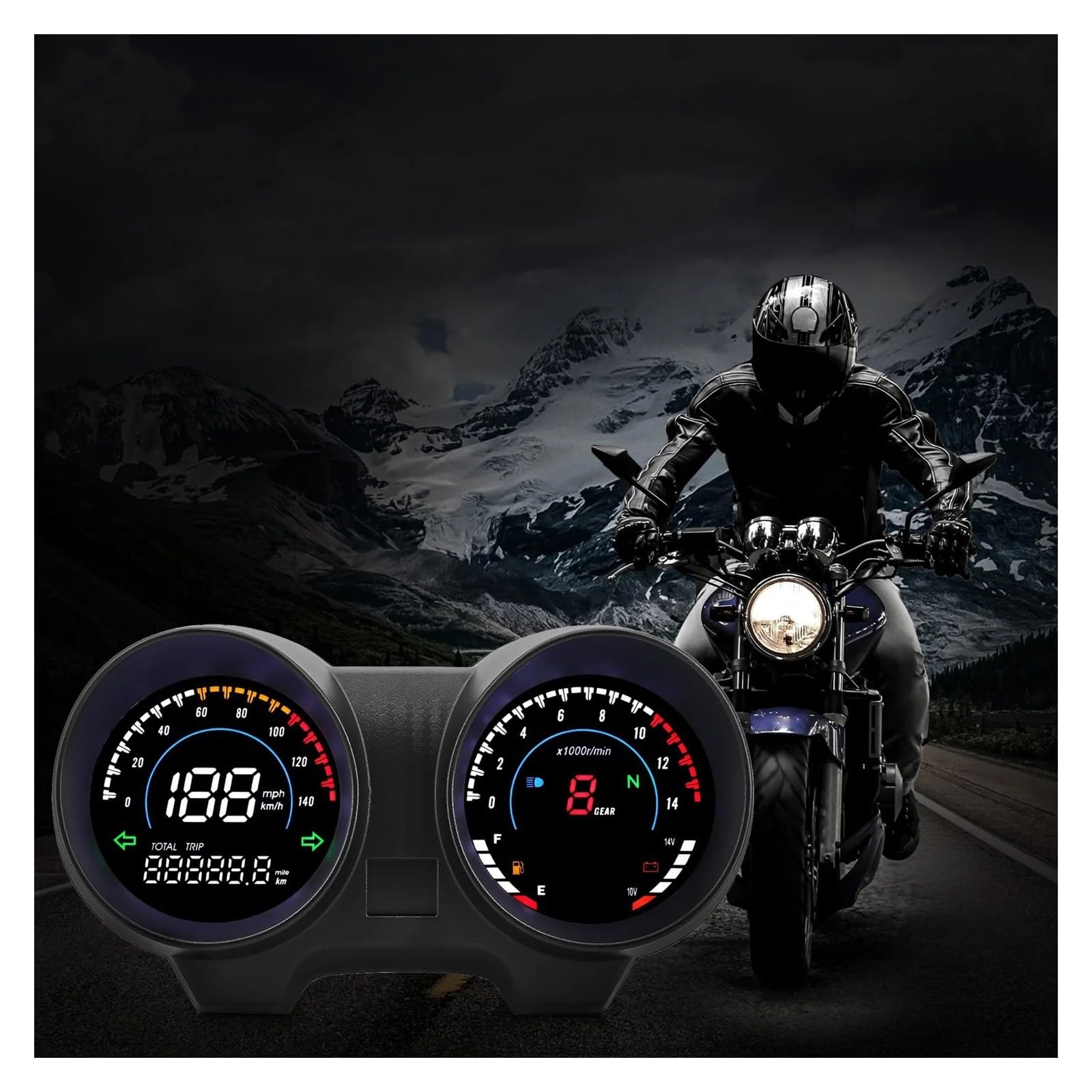 Contachilometri Cruscotto Digitale Per Motocicletta LED Elettronica Contagiri Tachimetro Con Indicatore Di Direzione Per Brasile TITAN 150 Per CG150 Fan1