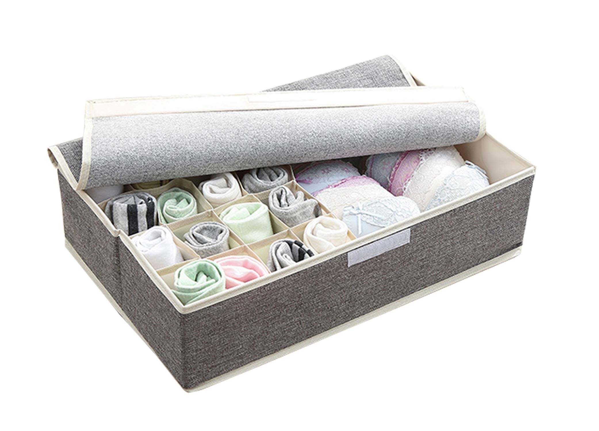 See full amazon price history chart for House of Quirk Innerwear Organizer 16+1 Compartment Non-Smell Non Woven Foldable Fabric Storage Box for Closet (44 x 28 x 12 cm Linen Grey) House of Quirk Innerwear Organizer 16+1 Compartment Non-Smell Non Woven Foldable Fabric Storage Box for Closet (44 x 28 x 12 cm Linen Grey) (B07YQPZ555) Amazon Price History, Amazon Price Tracker