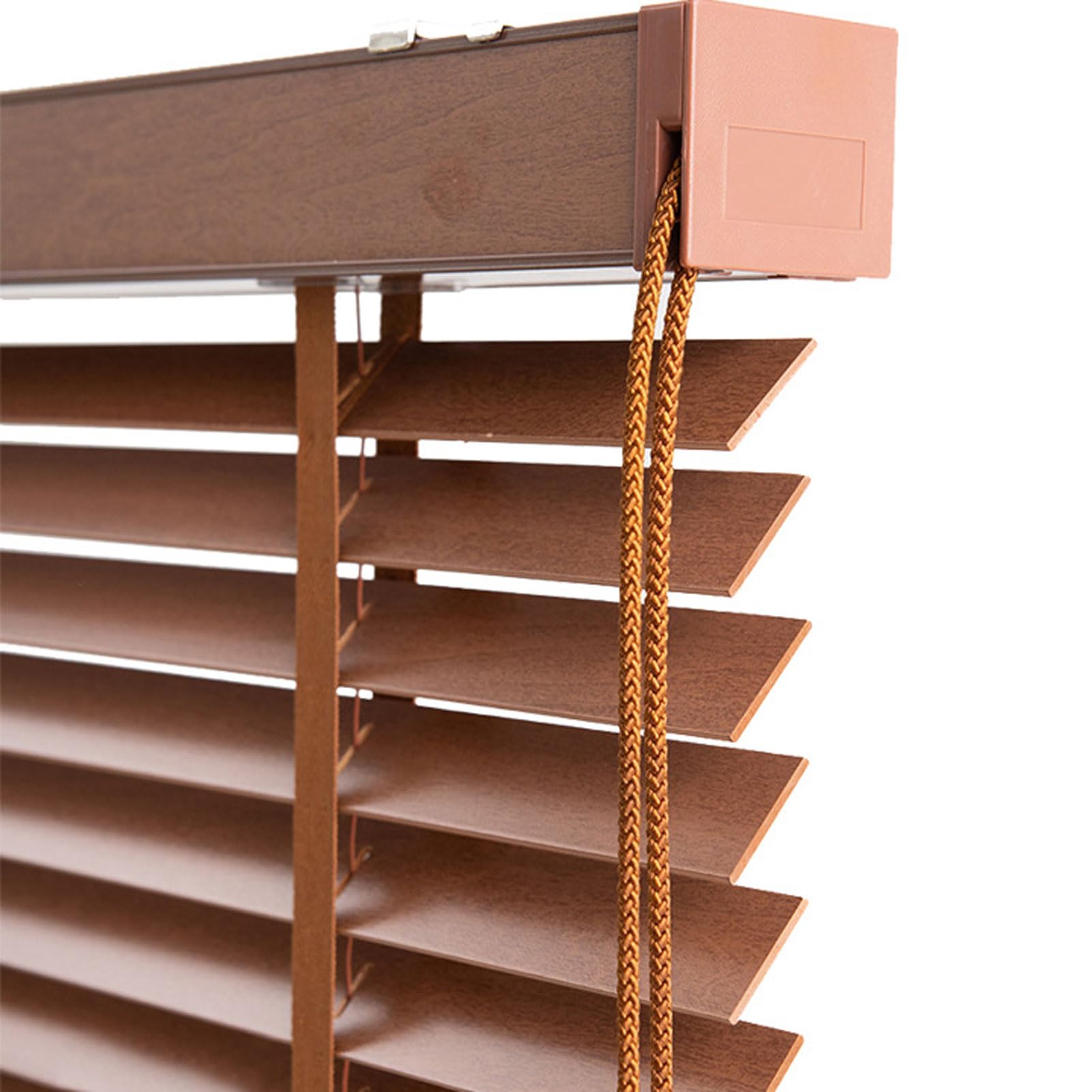 HUHJYUGE Persianas Venecianas Madera, Persianas Horizontales de Interior, Lamas de 50mm Persianas Venecianas de Madera Maciza, Estores Opacos, Impermeables (80x160cm)