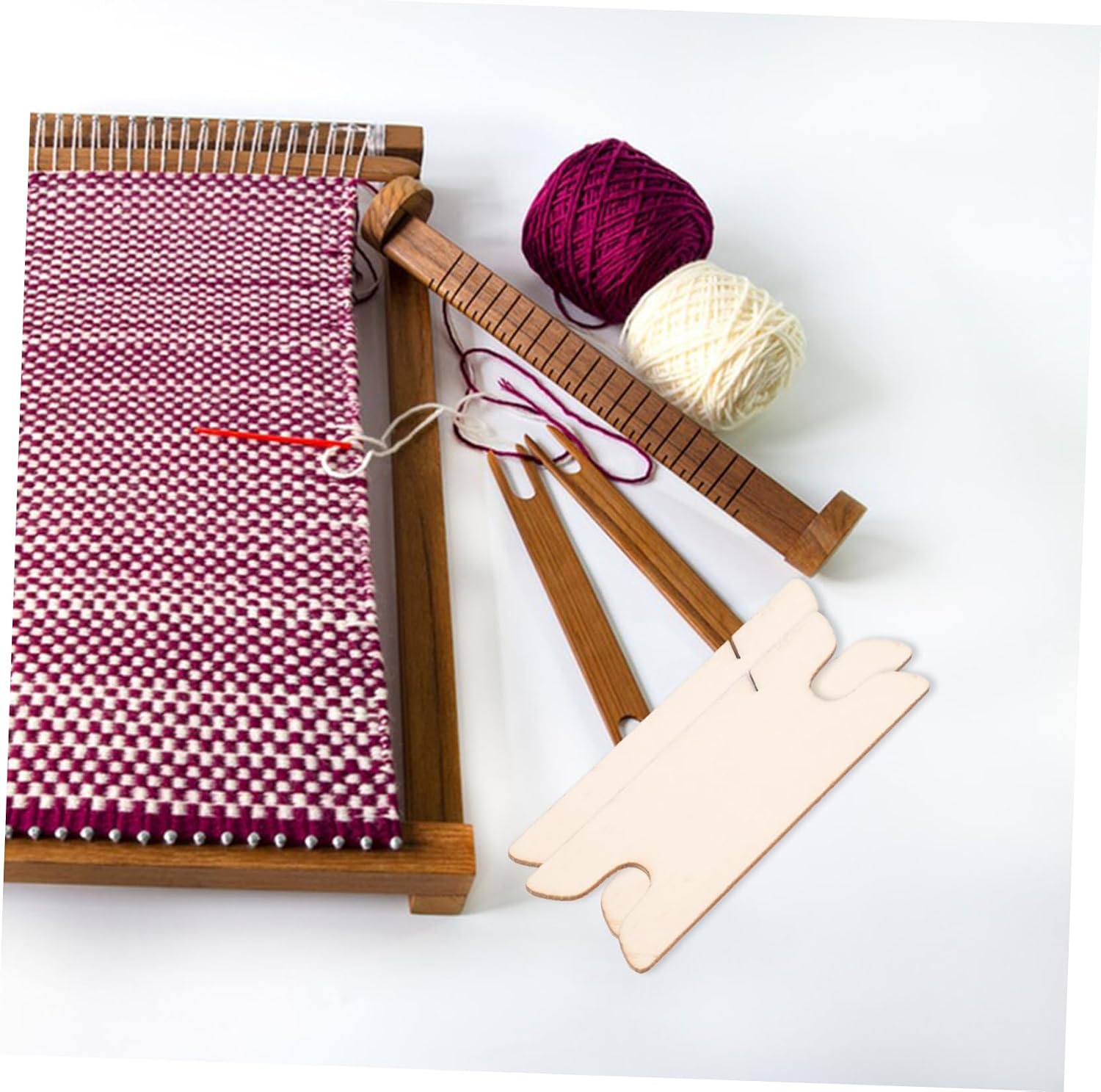 10pcs Wood Weaving Shuttle Sticks Set for DIY Tapestry and Scarf Crafting Knitting Shuttle Accessories for Handmade Projects
