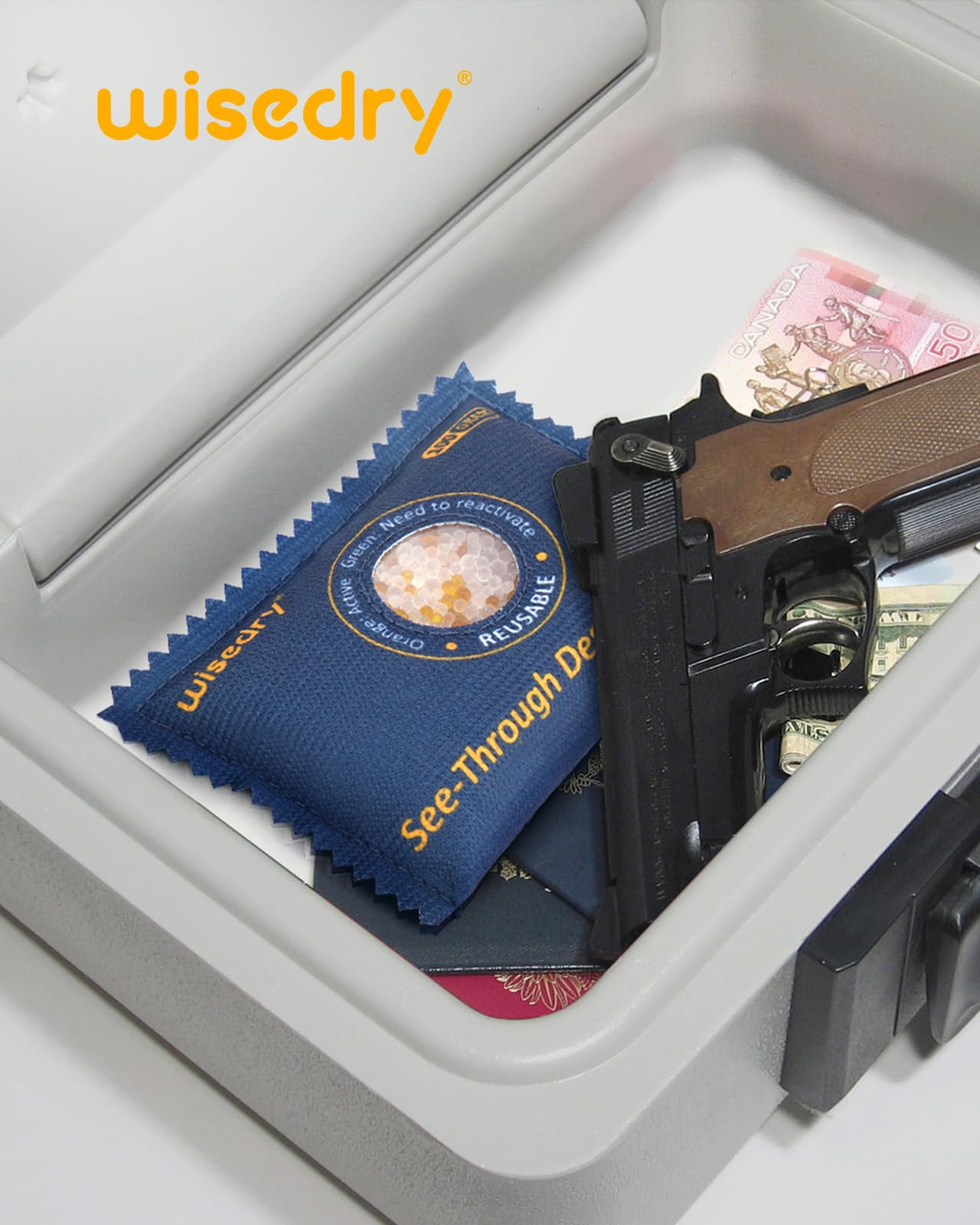 Wisedry Przezroczyste opakowania z żelem krzemionkowym [10 x 100g], Kolorowe opakowania osuszające do przechowywania, Bezpieczny osuszacz wielokrotnego użytku, Odporne na ciepło torby osuszające
