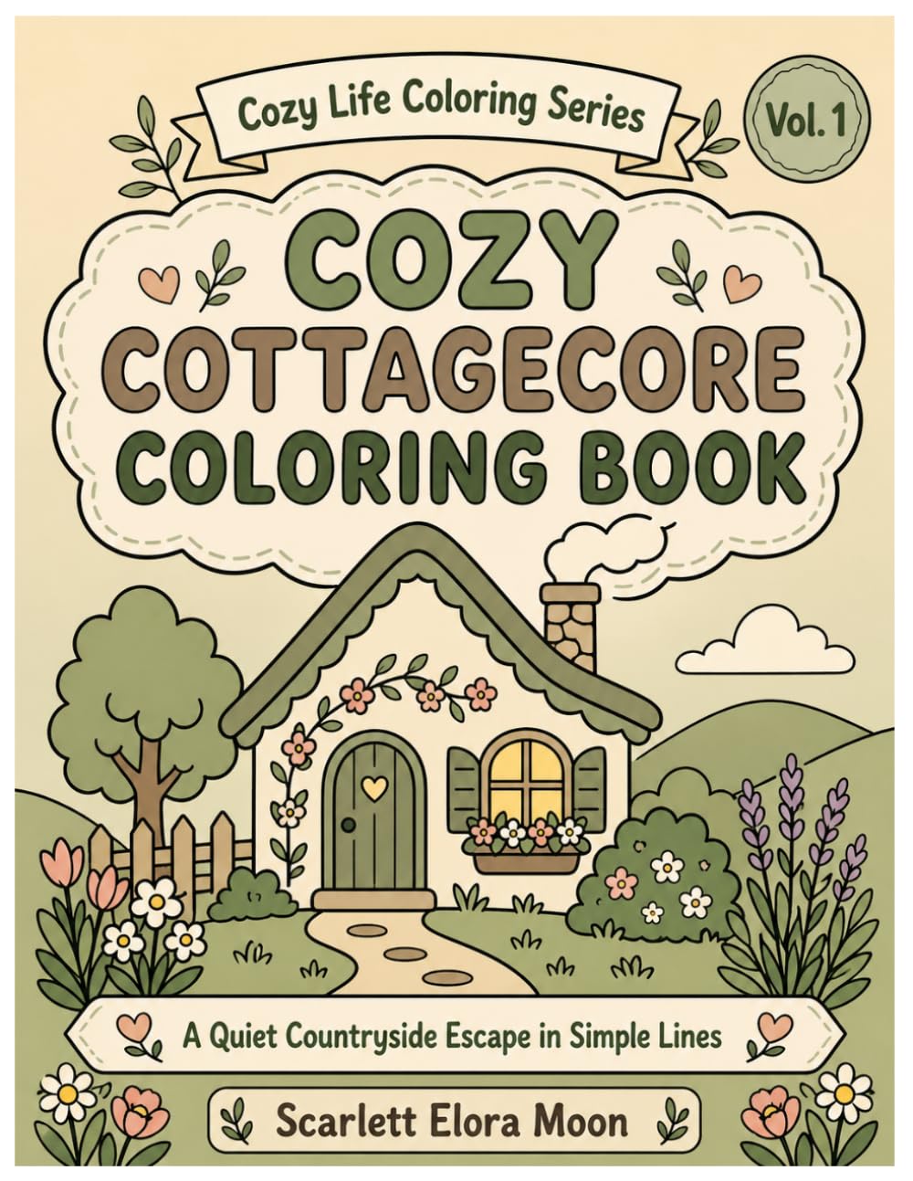 Cozy Cottagecore Coloring Book: Rainy Days, Cozy Homes & Relaxing Nature Scenes for Stress Relief (Cozy Life Coloring Series)