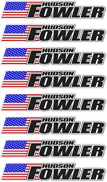 8 piece Custom Bicycle Frame Rider Name USA Decal Sticker Set Hudson Style - Road Bike Cycling Mountain Bike - Black Background