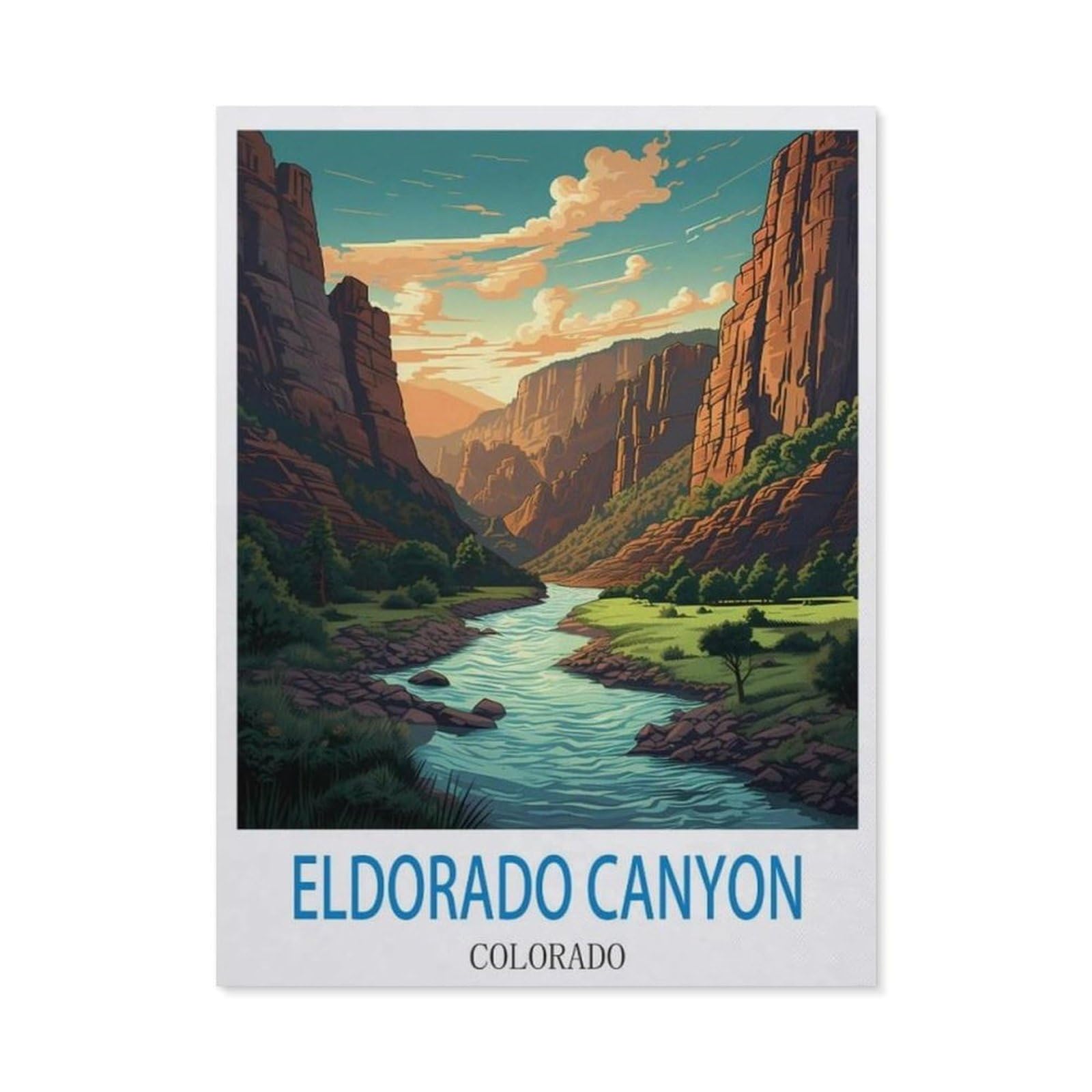 BEAYODKP Eldorado Canyon Colorado，Diamond Art Kits for Adults and Kids, Full Drill Round Rhinestone Paint with Diamonds（50 x 60 cm/19.68 x 23.62 inches）-CM95