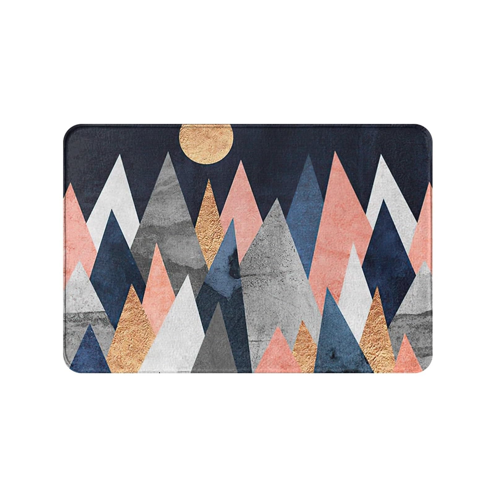 Tapis en velours de corail effet marbre géométrique paillasson de prestige 50x80 cm