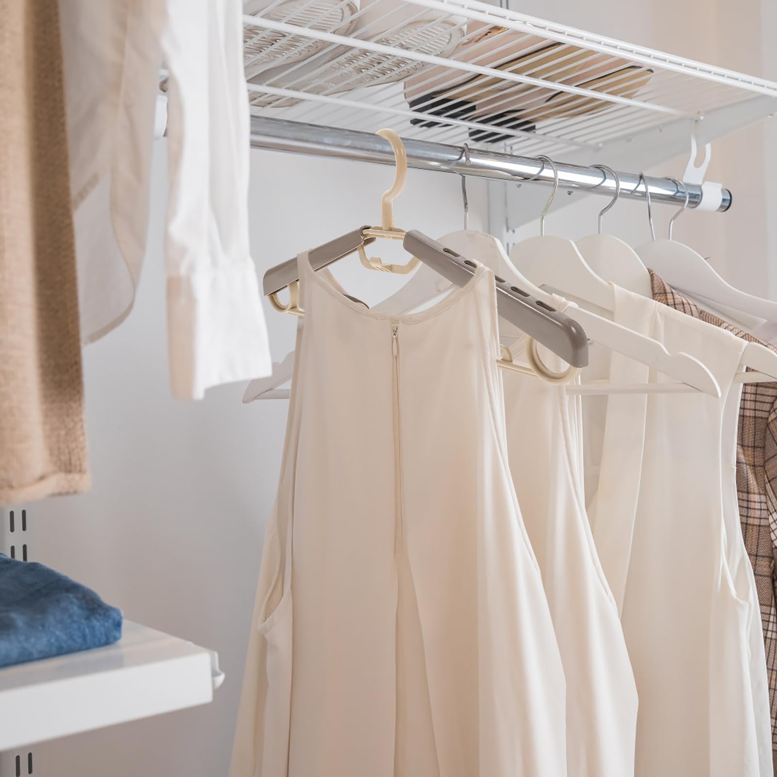 VALICLUD 10stücke Platzsparende Kleiderbügel Verstellbare Und Strapazierfähige Hosenbügel Für Anzüge Mäntel Und Kleidung rutschfest Und Langlebig Für Schrankorganisation