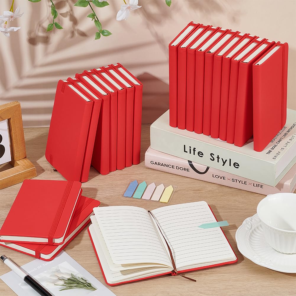 20 confezioni di piccoli quaderni A6 9,3x14,3 cm, grandi quaderni con copertina rigida, piccoli quaderni, mini quaderno, quaderni da tasca, confezione grande con elastico per forniture per