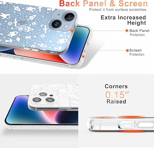 Miniatura 4 de Funda compatible con iPhone 14 de 6.1 pulgadas, funda transparente con bonito diseño de gato enojado para mujeres y niñas, funda protectora de TPU