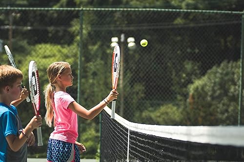 Miniatura 4 de Gamma Quick Kids - Juego o kit de raqueta de tenis junior de 23 pulgadas con una bolsa de 12 bolas de transición de fieltro naranja y amarillo GAMMA