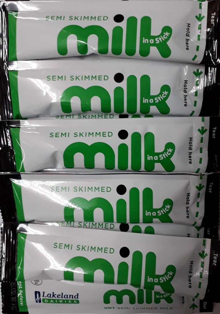 24 x 10ml UHT Semi Skimmed Milk In A Stick by Lakeland Dairies