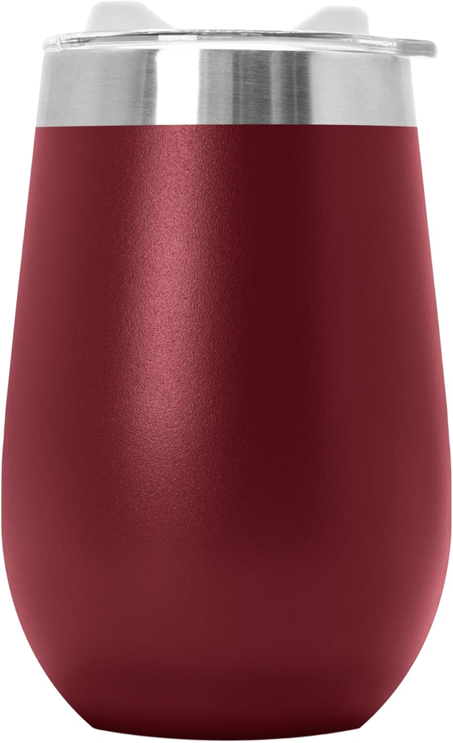 Tempercraft 12 oz Vacuum Insulated Stainless Steel Wine Tumbler with Lid | Laser Engraved Custom Options | Doubled-Walled Stemless Travel Wine Glass (Seashell - Custom)