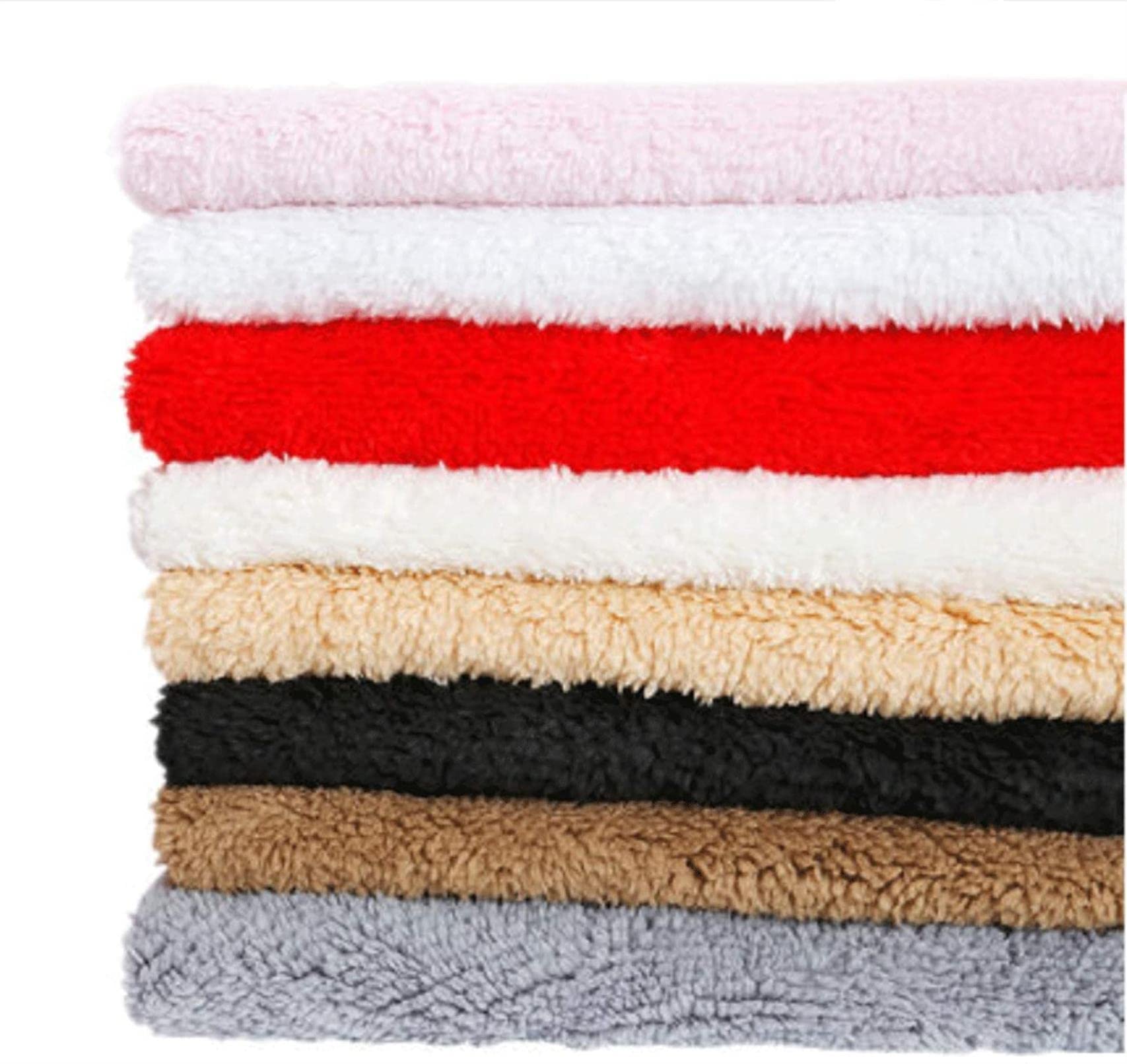 Tissu en peluche flanelle marron chaud pour vêtements et poupée DIY
