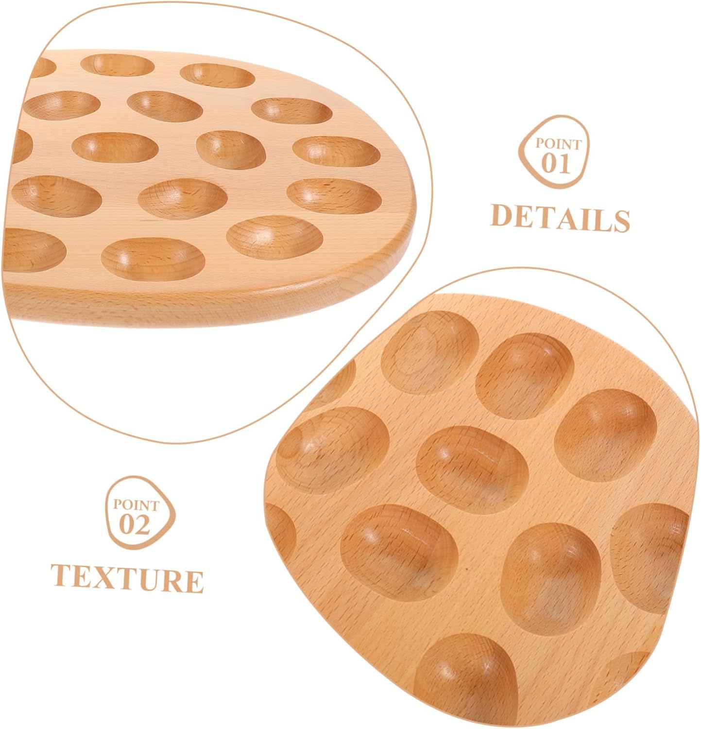 Cabilock Deviled Platter Tray Multiple Compartments Lightweight Holder for Countertop Storage for Parties Holiday Gatherings