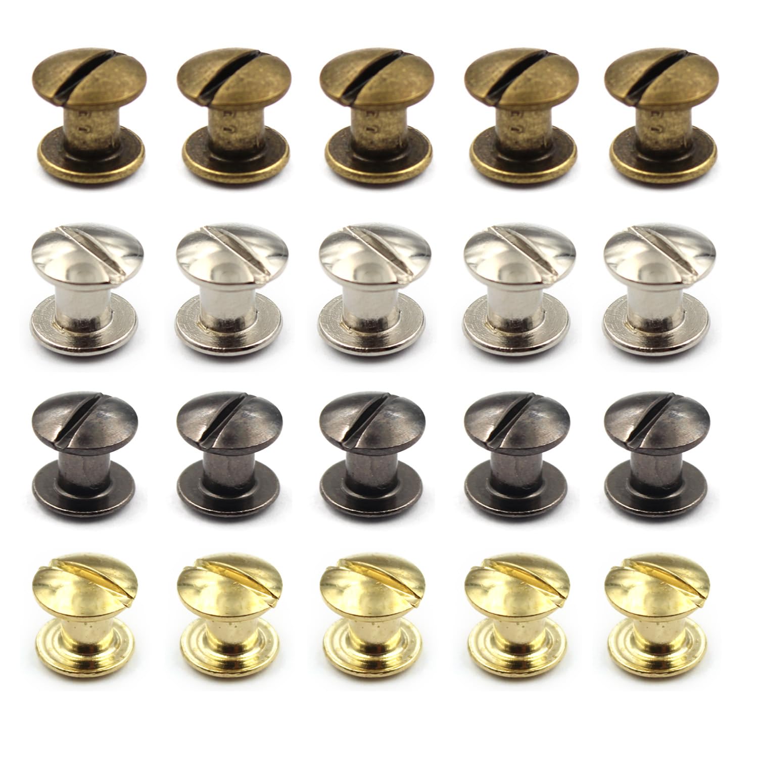 36 Bronze Chicago Binding Screws - DIY Leather Crafts -9 36 Bronze Chicago Binding Screws - DIY Leather Crafts -9