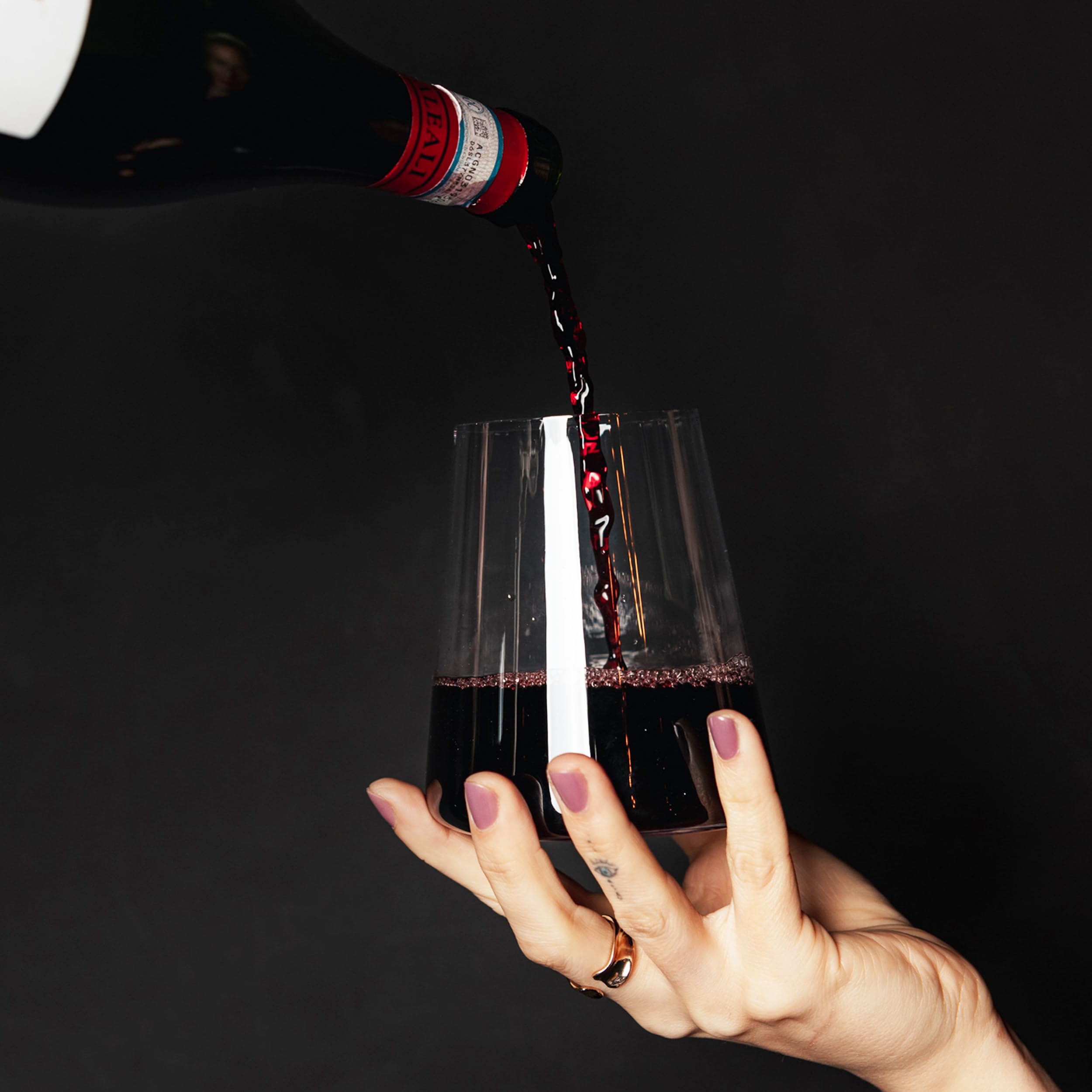 Leonardo Puccini Verre à Vin Avec Impression UV – Design Colibri – Cadeau Pour Les Amateurs De Vin Pour Les Barbecues Et Les Fêtes D'été – Un Cadeau D'été Pour Elle Et Lui Pour Le Vin, Cocktail