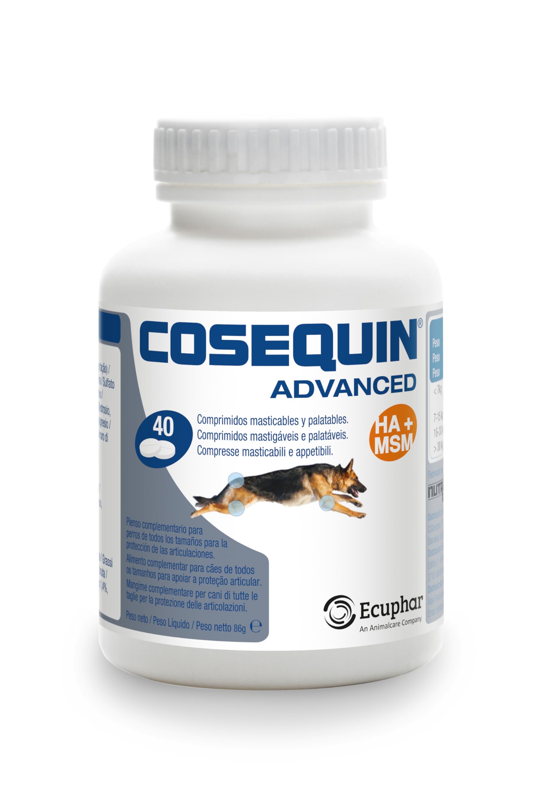 Cosequin SE506111 Cuidado Cadera y Articulaciones Canino DS Msm Ha 40CPD