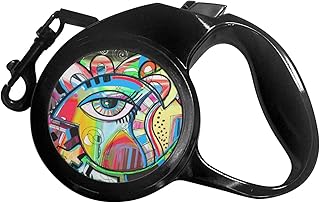 Abstract Eye Painting Retractable Dog Leash - Small
