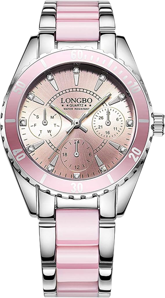 Amazon Rorios Watch 腕時計 人気 時計 レディース セラミックバンド 夜光 おしゃれ 可愛い 個性的 クオーツ ビジネスウォッチ 防水 エレガント 通勤 Watch Women ピンク レディース腕時計 腕時計 通販