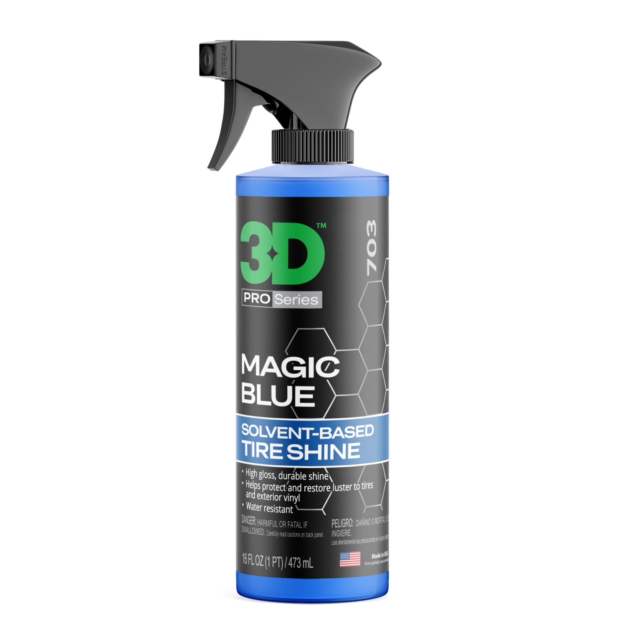 Magic Blue - Solvent, Water Soluble Vinyl & Tire Dressing 16oz.