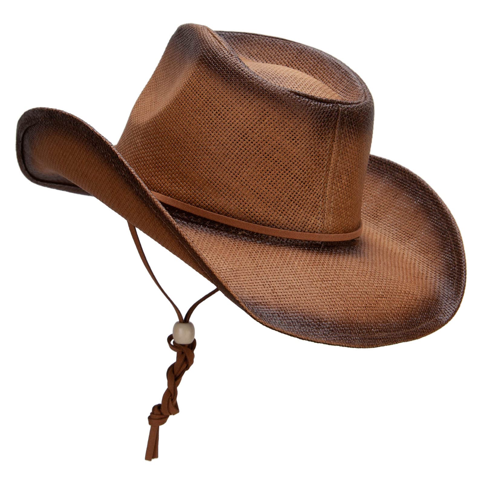 Jeanne Simmons Pinched Crown Leatherette Band Cowboy Hat - Bronze OSFM
