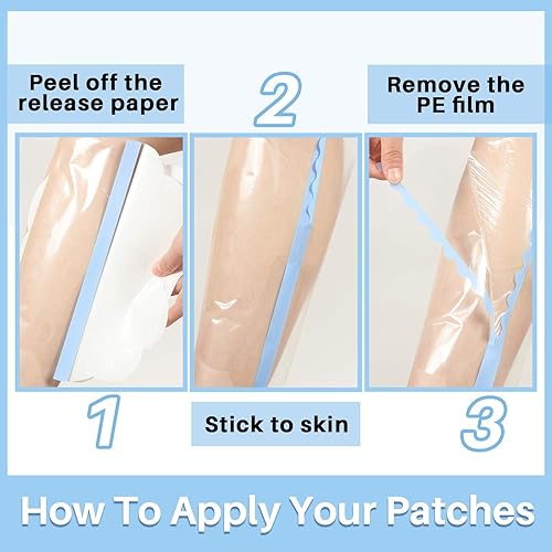 Miniatura 3 de Timgle 30 piezas de cinta de levantamiento de muslos para piernas cinta de celulitis para piel flácida invisible antifricción parche de