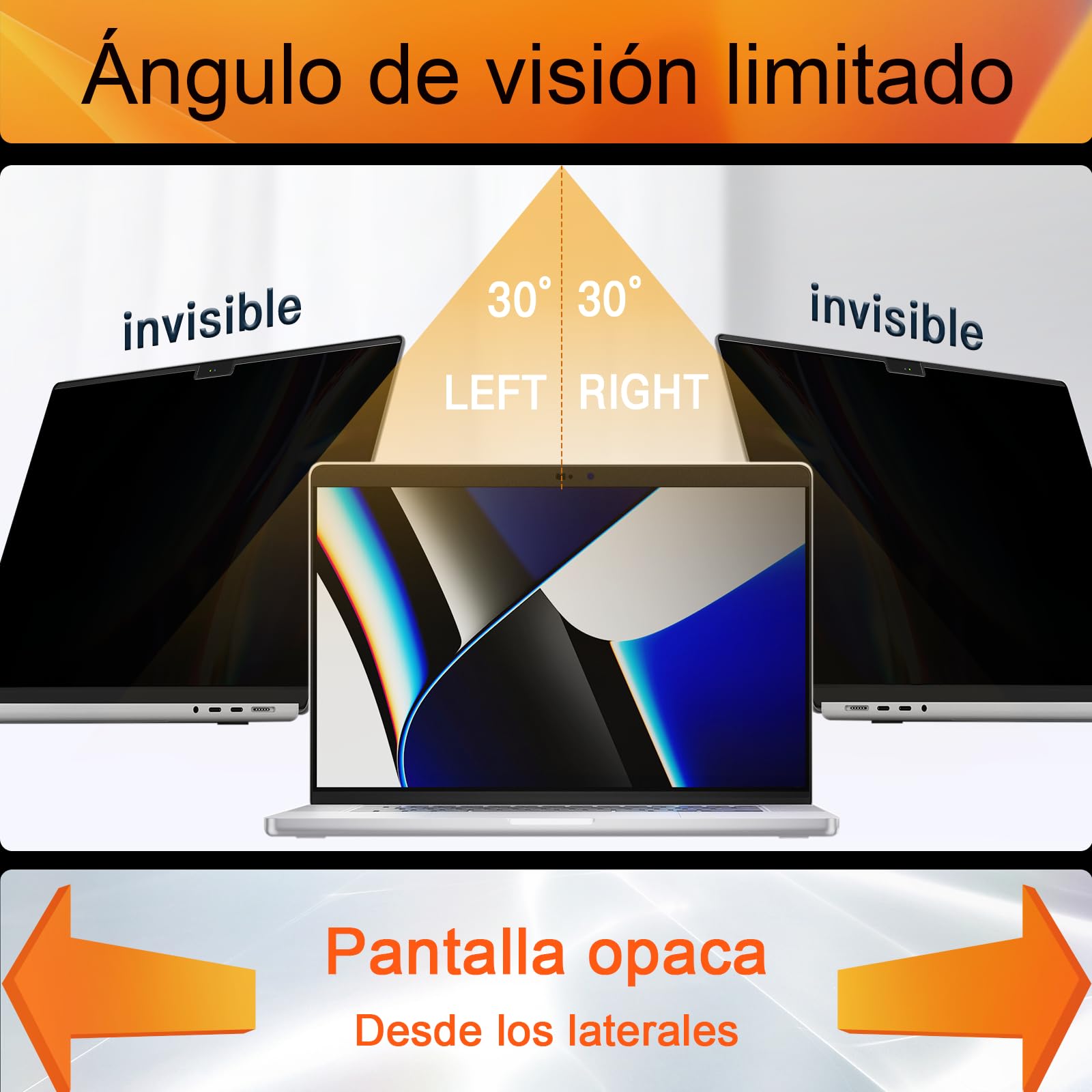 Magnético Filtro de Privacidad Compatible con MacBook Pro 13 Pulgadas (2016-2021, M1 M2), Filtros de Pantalla MacBook Air 13 Pulgadas(2018-2020 M1), Privacy de Protector Pantalla con Cámara Privacidad