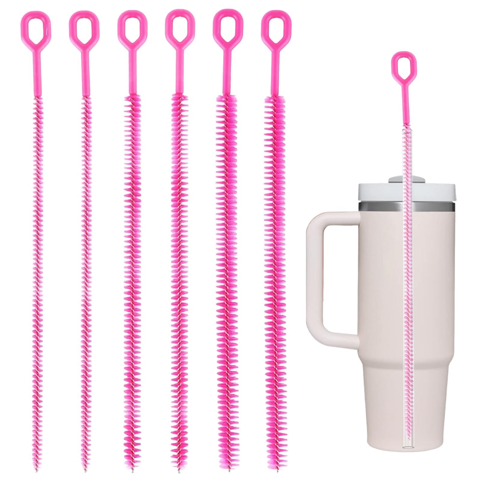 6pcs Reusable Straw Cleaner Brushes, 4/6/8/10/12/15mm