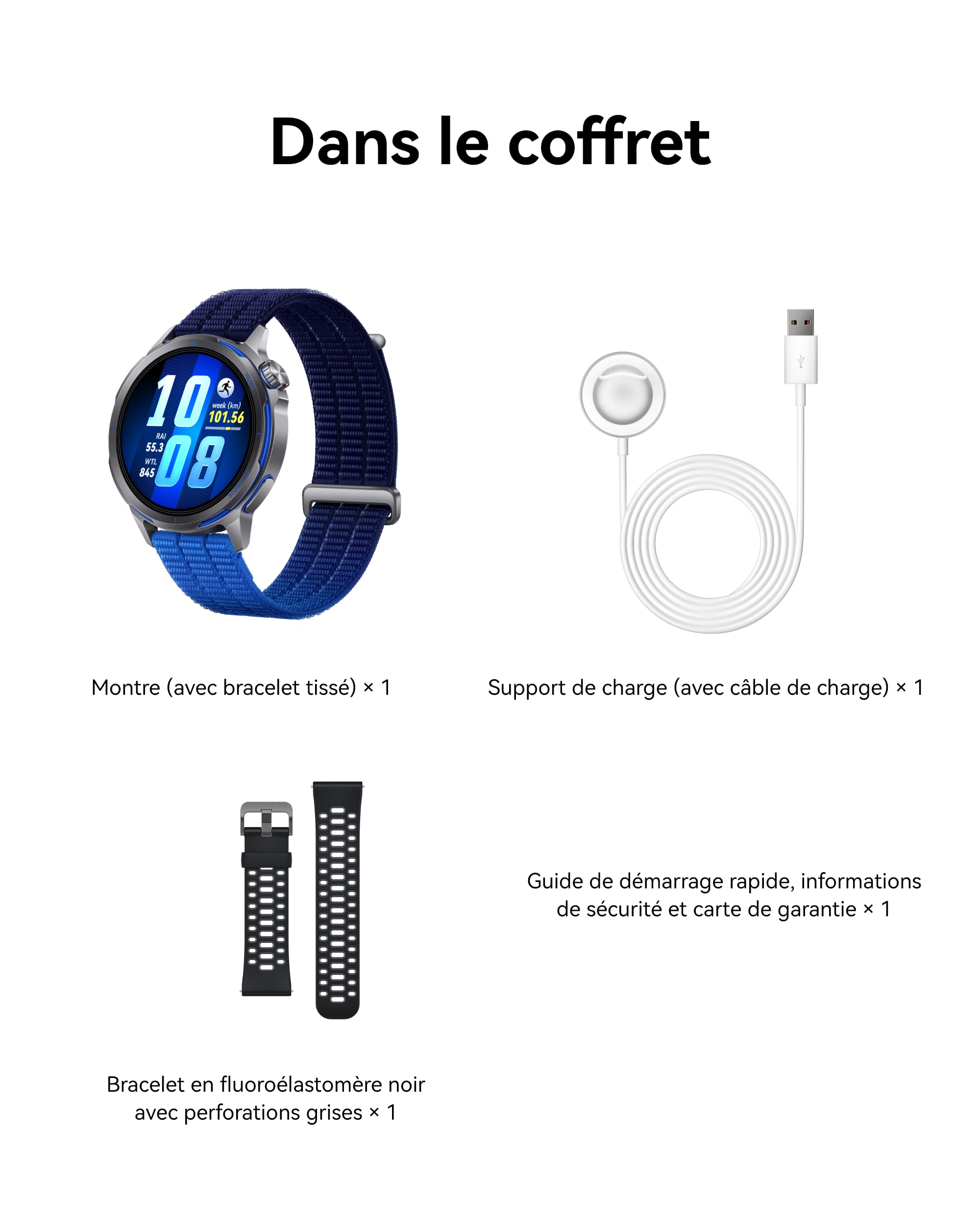 HUAWEI Watch GT Runner 2 Montres connectées, Jusqu'à 14 Jours, Bleu | Mode marathon avancé, Gestion complète de la santé, Analyse ECG, VFC, SpO⁠2, sommeil, GPS, NFC, Disponible sur iOS ou Android
