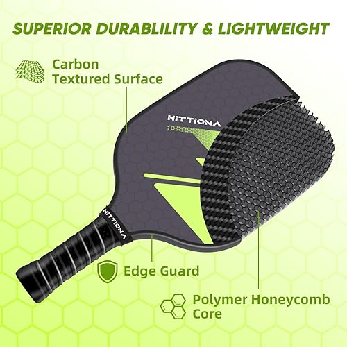 Miniatura 3 de Paletas de pickleball - Juego de 2 palas de pickleball de fibra de vidrio, raquetas de pickleball aprobadas por USAPA, paquete de 2 con 4 bolas de