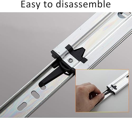 Miniatura 2 de 1 par de diapositivas industriales resistentes para cajón, con montaje lateral, con rodamiento de bolasextensión completa, rodamiento de carga de